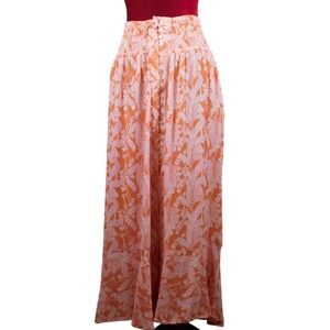 Rachel Zoe Maxi A Line Skirt & Tank Dress Orange Floral Versatile Summer A193